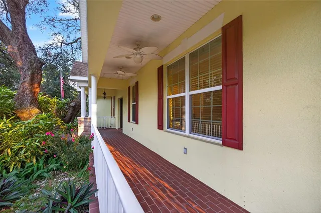 a view of a house with a balcony