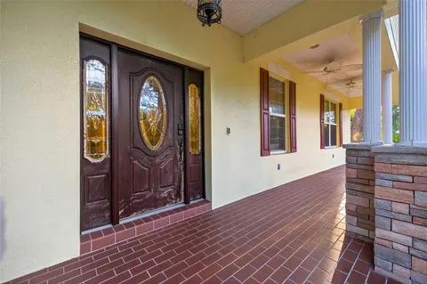 a front view of a house with entryway