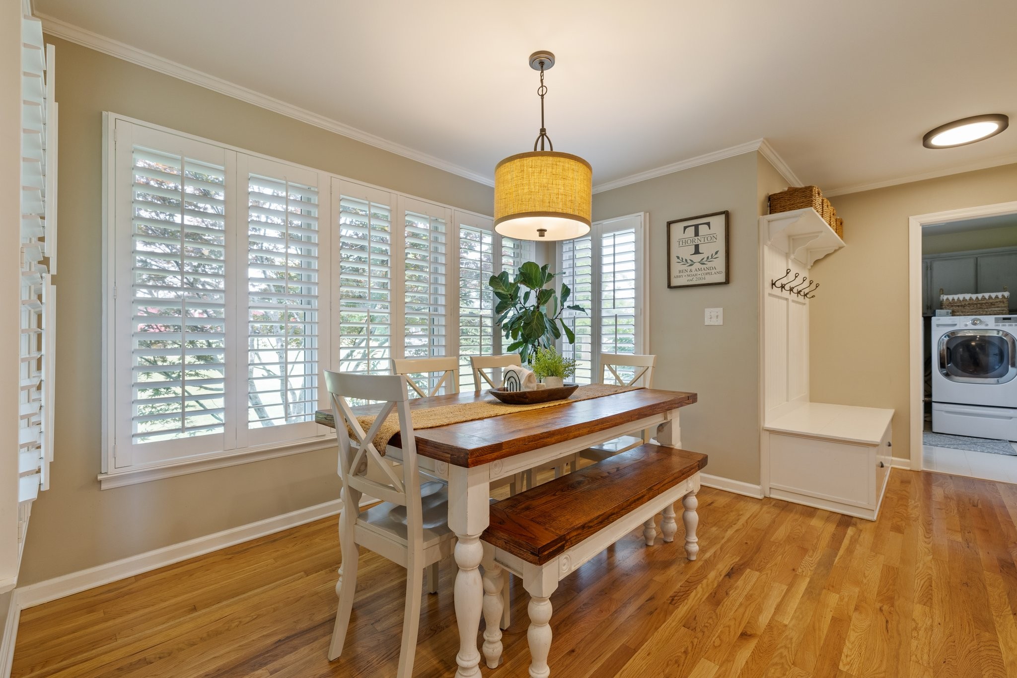 6223 Ladd Road Franklin, TN 37067 - Photo 17 of 67 a view of a dining room with furniture window and wooden floor