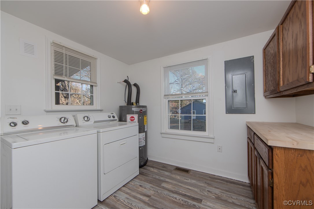 2015 Hicks Road Richmond, VA 23235 - Photo 12 of 31 Washroom featuring cabinets, electric panel, hardw