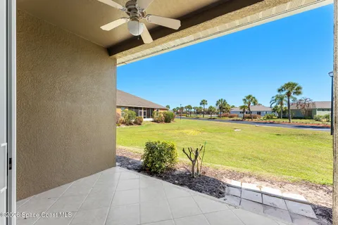 a view of an ocean and a building
