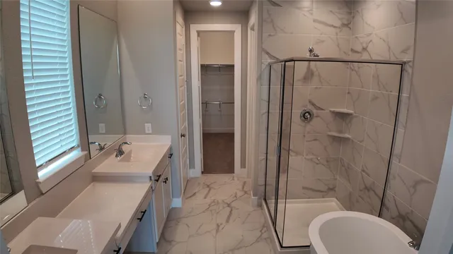 a close view of closet