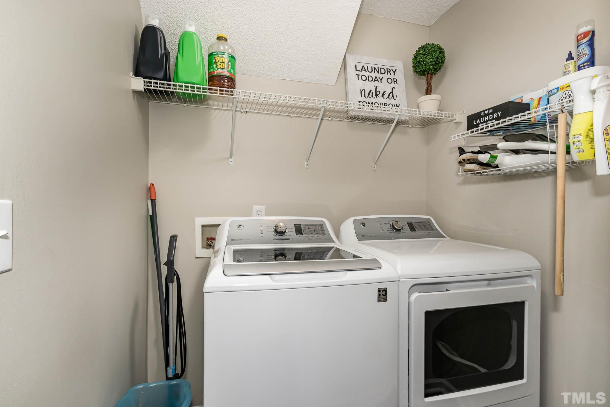 266 Inkster Cove Raleigh, NC 27603 - Photo 15 of 30 a utility room with dryer and washer