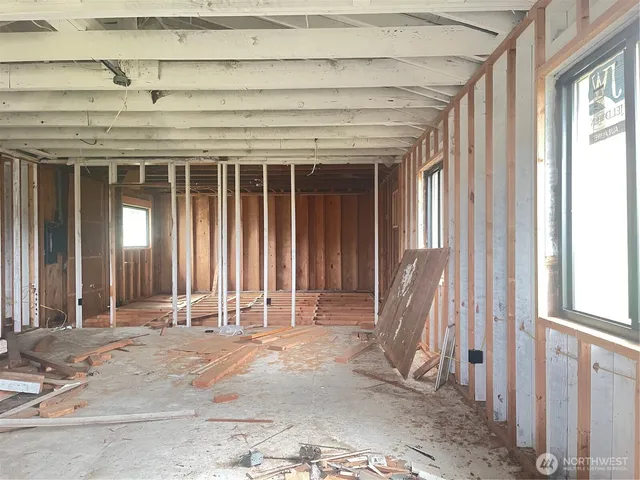 a front view of a house with a outdoor space