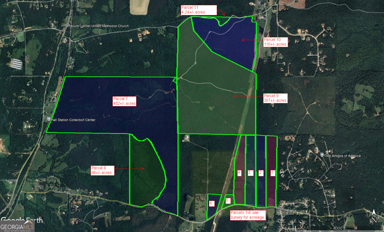 an aerial view of a residential houses