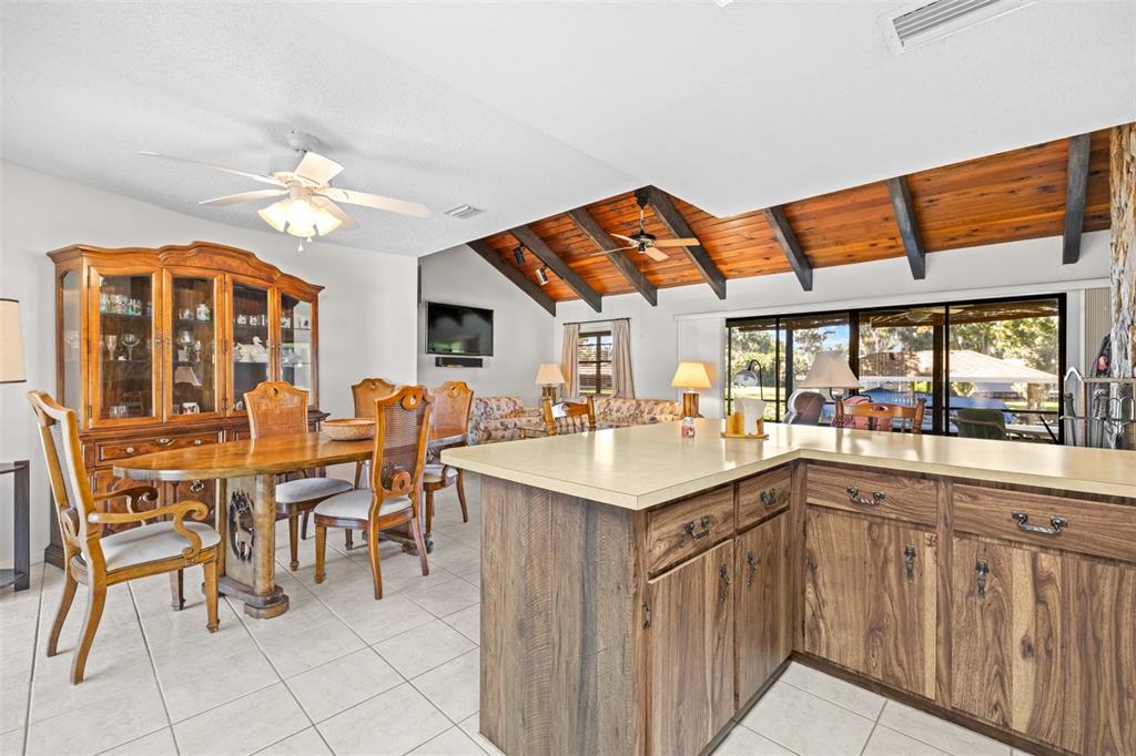 623 Racoon Lane Lorida, FL 33857 - Photo 19 of 80 a open kitchen with stainless steel appliances granite countertop a sink and dining table chair