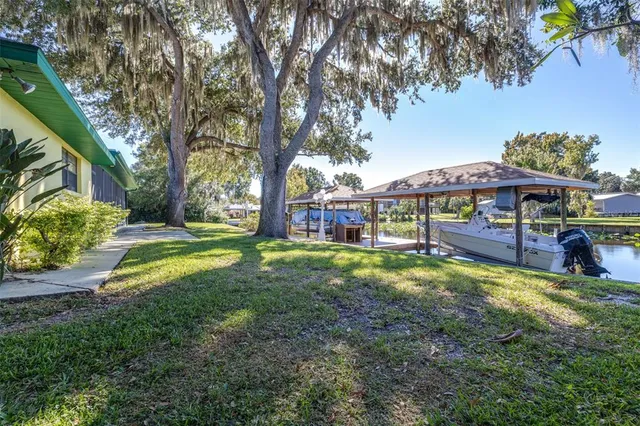 a view of lake and yard