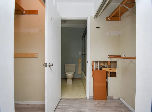 wooden floor in a gallery