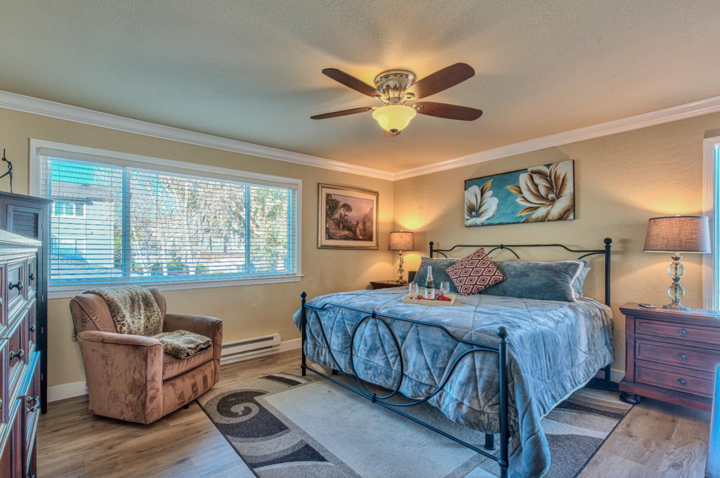 2224 Almaden Road, Unit A San Jose, CA 95125 - Photo 14 of 29 a bedroom with a bed and wooden floor