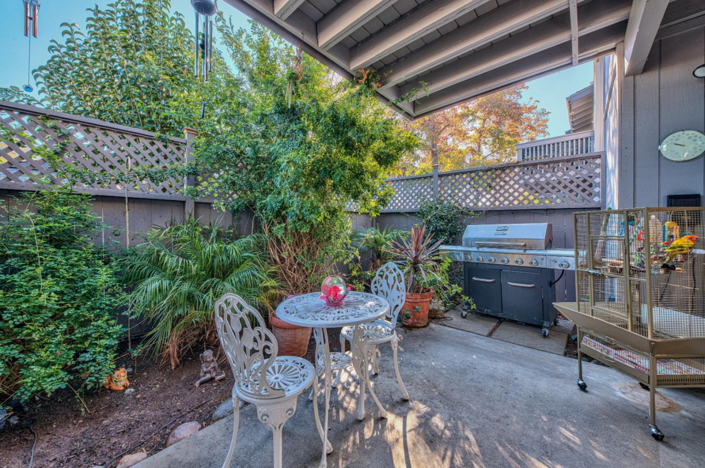 2224 Almaden Road, Unit A San Jose, CA 95125 - Photo 9 of 29 a patio with a table and chairs and potted plants
