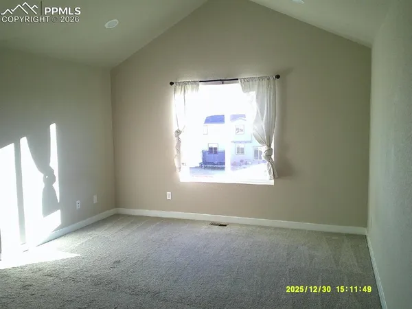 an empty room with a window