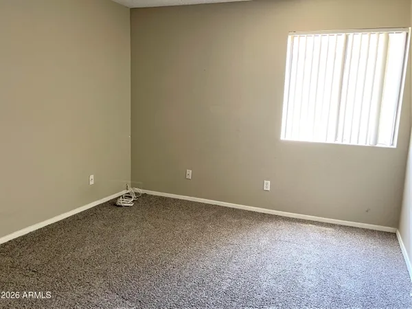 an empty room with a window