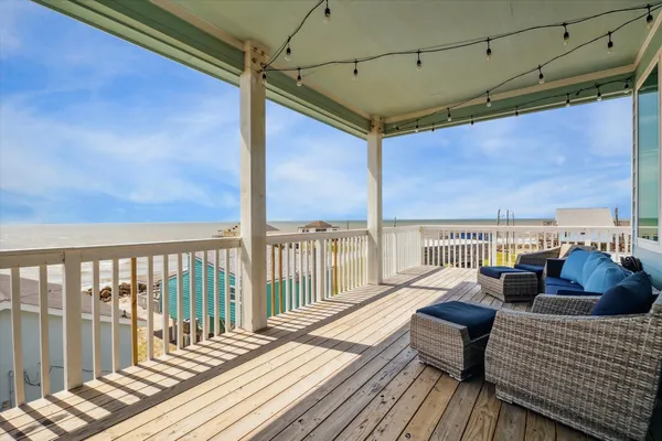a view of balcony with couch