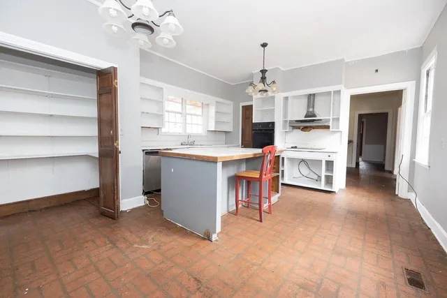 a bathroom with a window