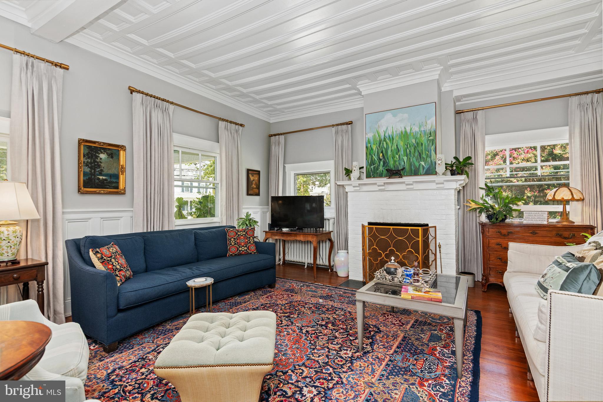 306 Oakley Street Cambridge, MD 21613 - Photo 17 of 35 a living room with furniture and a fireplace