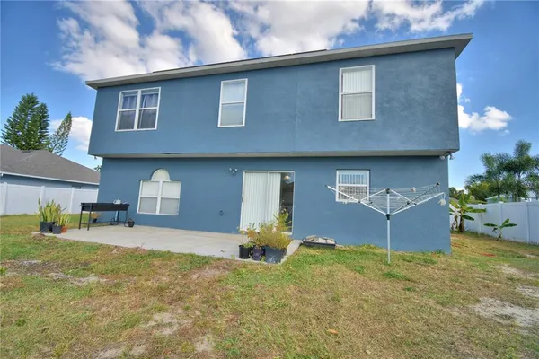 a backyard of a house