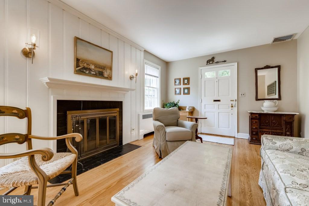 4409 Sedgwick Road Baltimore, MD 21210 - Photo 3 of 22 Living Room with Wood Burning Fireplace