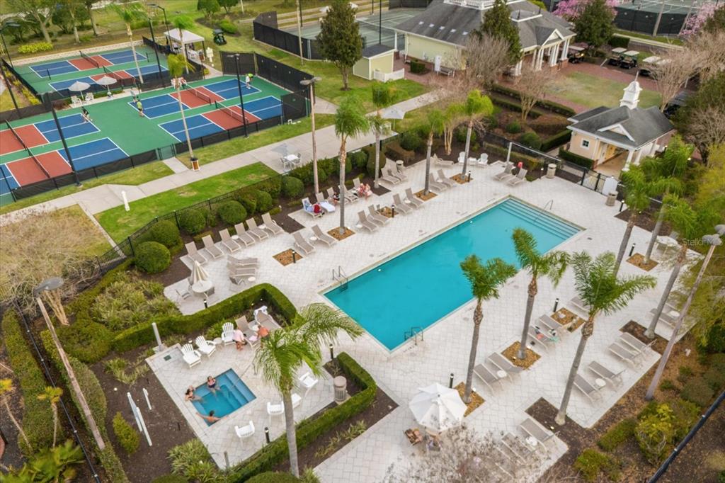 1514 Corolla Court Reunion, FL 34747 - Photo 74 of 74 an aerial view of residential houses with outdoor space and swimming pool