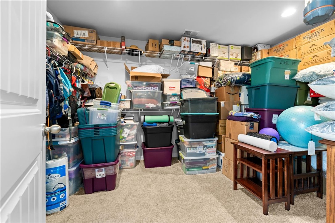 216 Carvel Trail Seneca, SC 29678 - Photo 42 of 48 This organized storage area features carpet flooring and convenient wire shelving for optimal use of space.