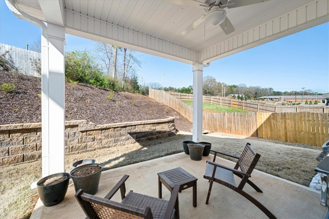 216 Carvel Trail Seneca, SC 29678 - Photo 43 of 48 This inviting patio offers a serene outdoor retreat, perfect for relaxation and entertaining.