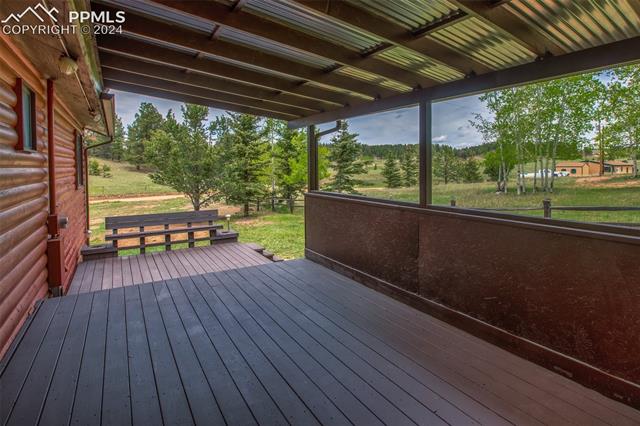 190 Mt Elbert Road Florissant, CO 80816 - Photo 36 of 39 Back Yard Deck