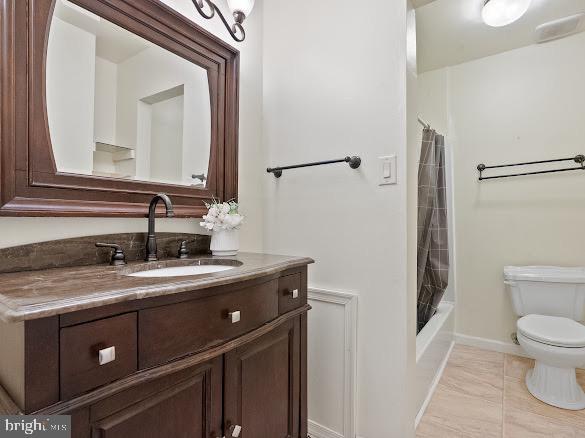 43 Via Cascata Drive Clementon, NJ 08021 - Photo 17 of 26 a bathroom with a granite countertop sink a toilet and a mirror