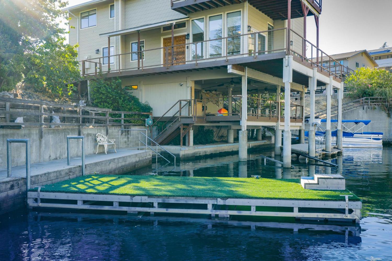771 Mother Shipton Road Copperopolis, CA 95228 - Photo 3 of 72 This green turf-covered dock is the second parcel. So many ways to enjoy the lake!