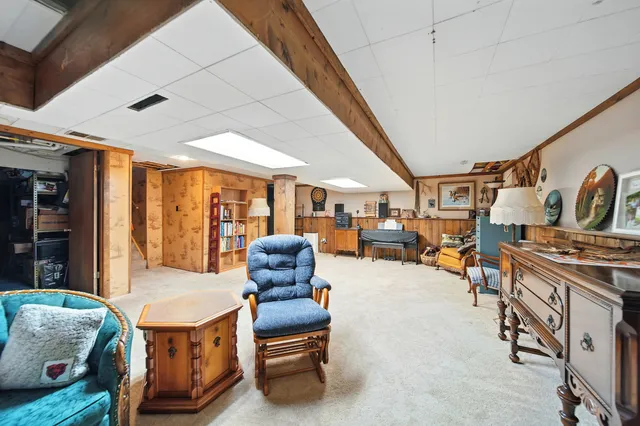 a outdoor space with seating