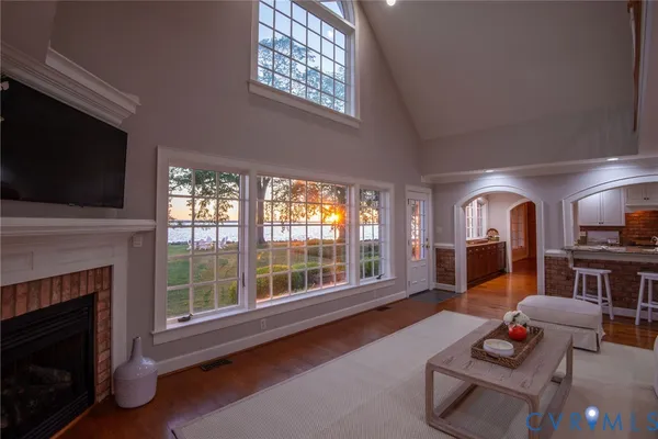a kitchen with a sink cabinets and window