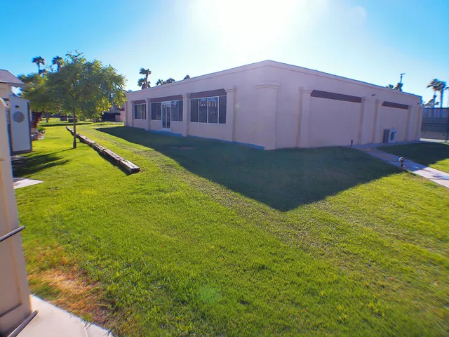 a view of a backyard with plants and small yard