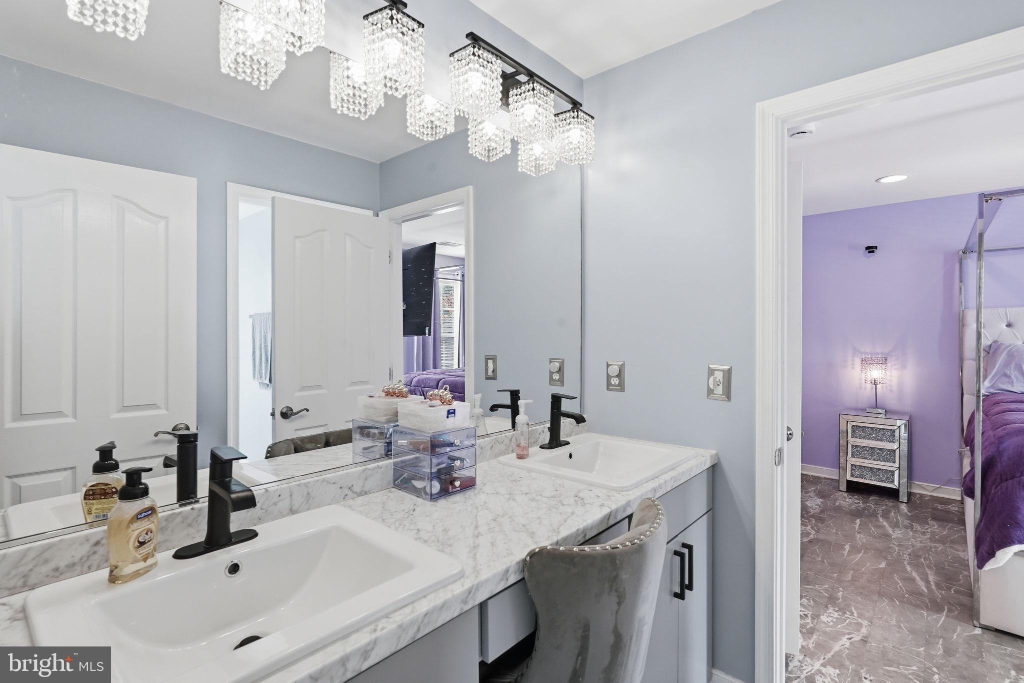 14 Smelters Trace Road Stafford, VA 22554 - Photo 50 of 78 a bathroom with a sink double vanity and a mirror