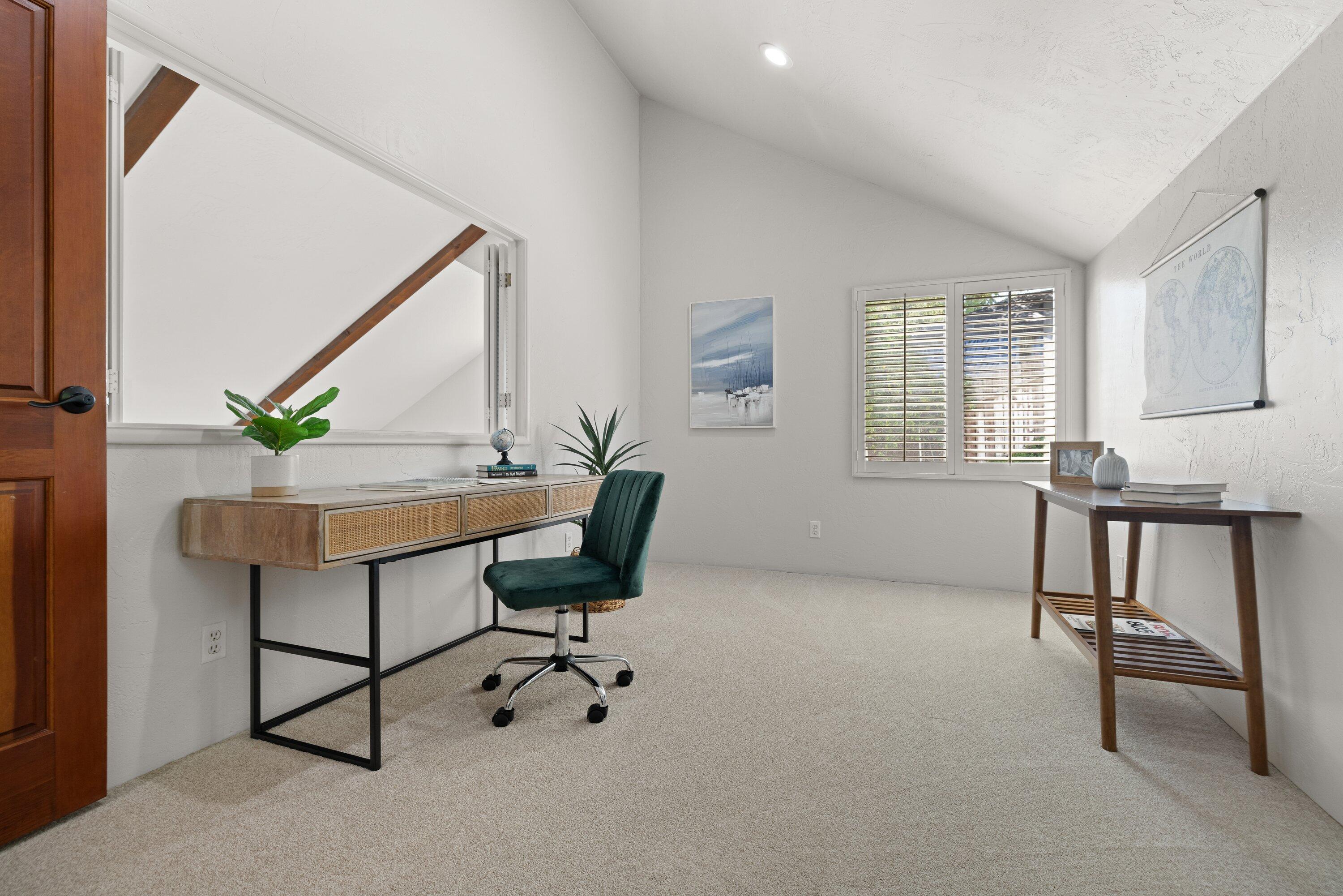 844 Cheltenham Road Santa Barbara, CA 93105 - Photo 28 of 31 a view of a workspace with furniture and a window