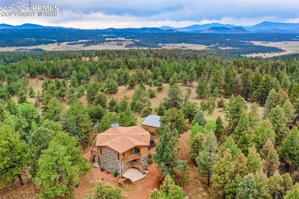 247 Pinewood Road Florissant, CO 80816 - Photo 31 of 39 a view of a lush green hillside and a houses