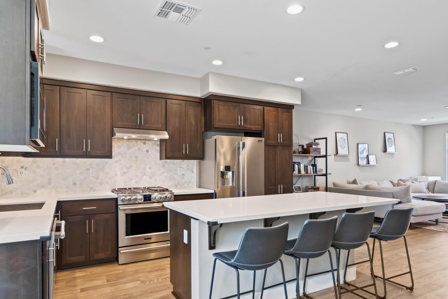202 Malley Way Campbell, CA 95008 - Photo 15 of 29 a kitchen with stainless steel appliances a stove a sink and a refrigerator