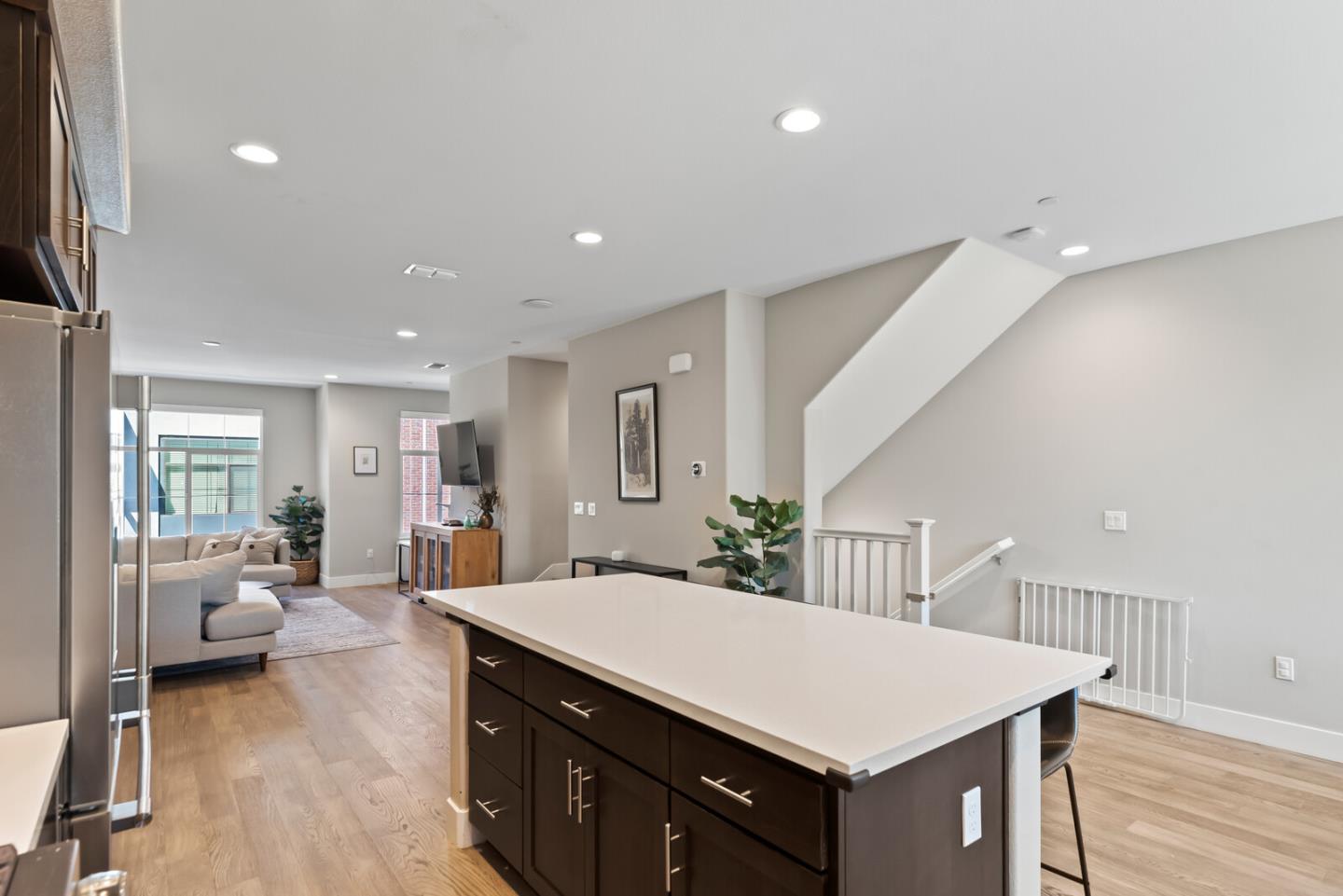 202 Malley Way Campbell, CA 95008 - Photo 18 of 29 a view of a kitchen center island and living room