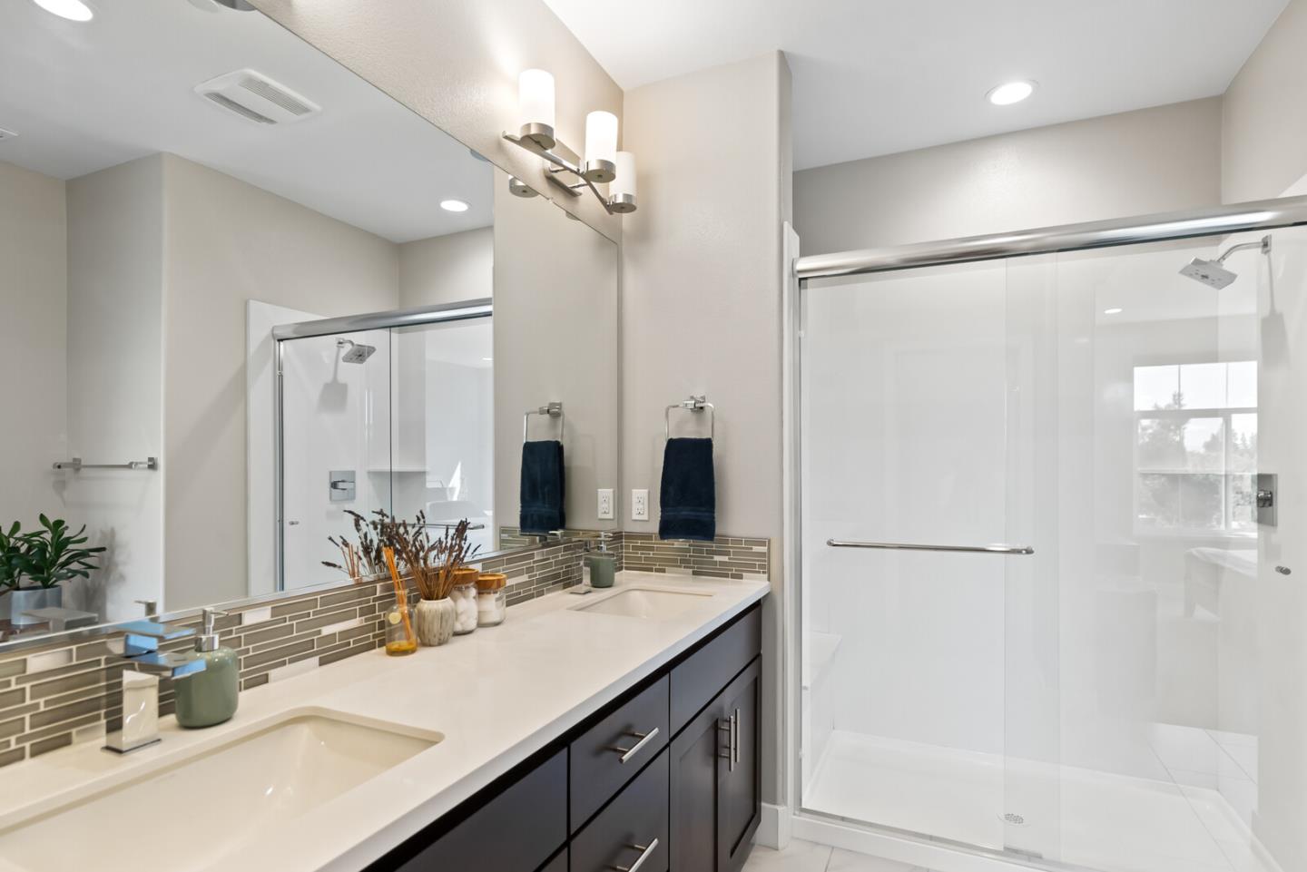 202 Malley Way Campbell, CA 95008 - Photo 23 of 29 a bathroom with a double vanity sink mirror and shower