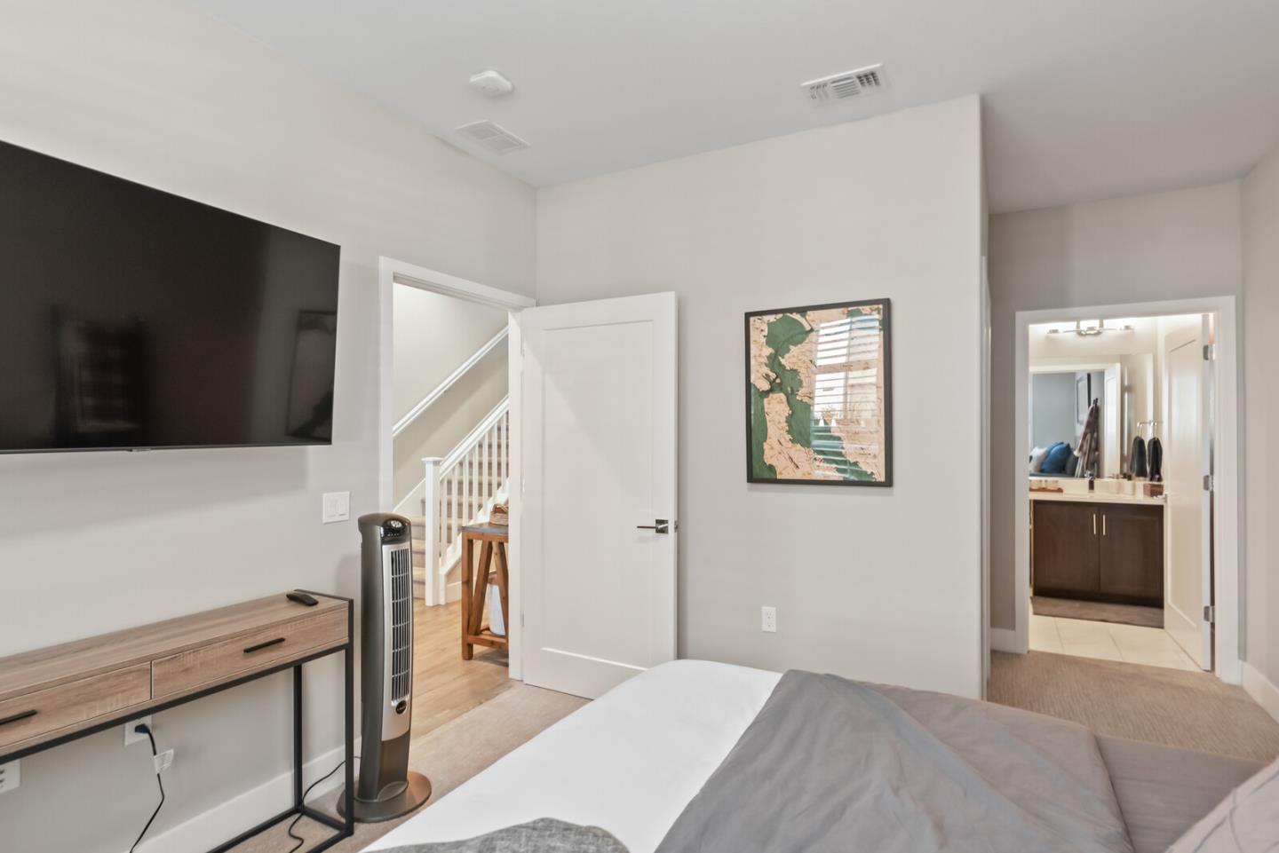 202 Malley Way Campbell, CA 95008 - Photo 6 of 29 a bedroom with a bed and a flat screen tv