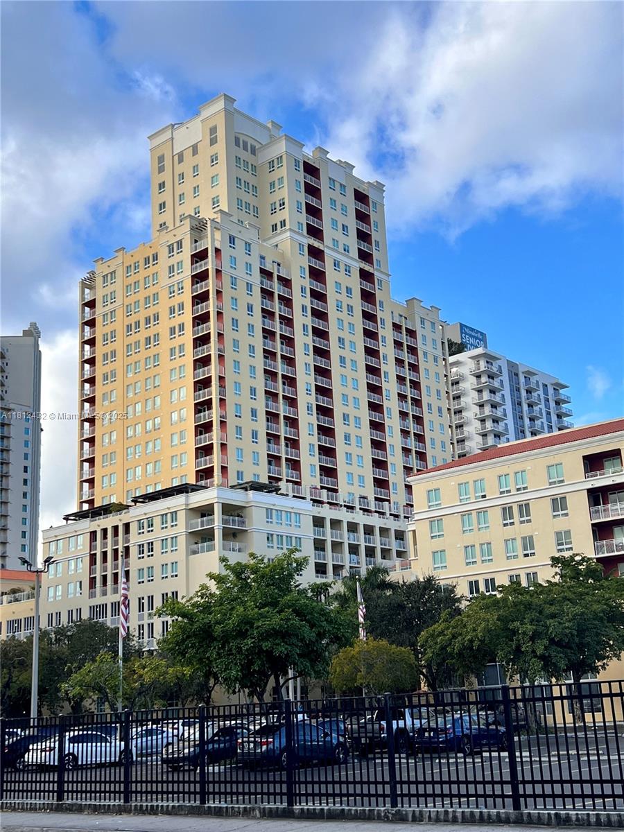 a front view of a building