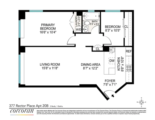 $1,199,000 | 377 Rector Place, Unit 20B | Battery Park City