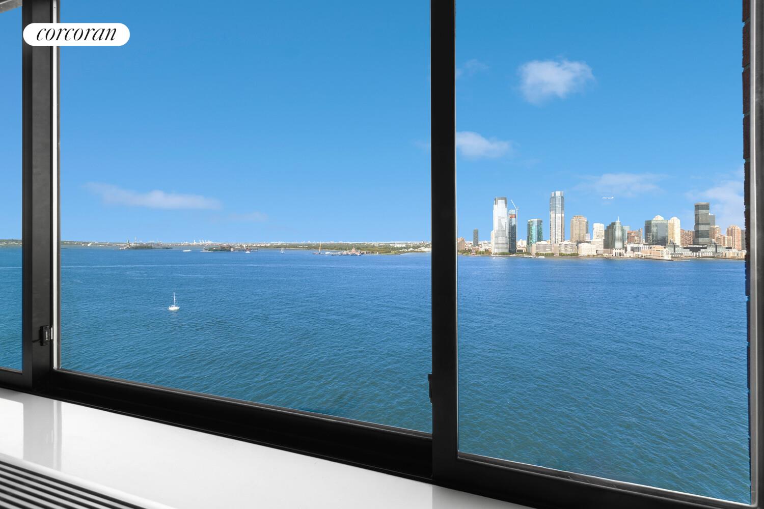 377 Rector Place, Unit 20B Manhattan, NY 10280 - Photo 8 of 10 a view of ocean from a window