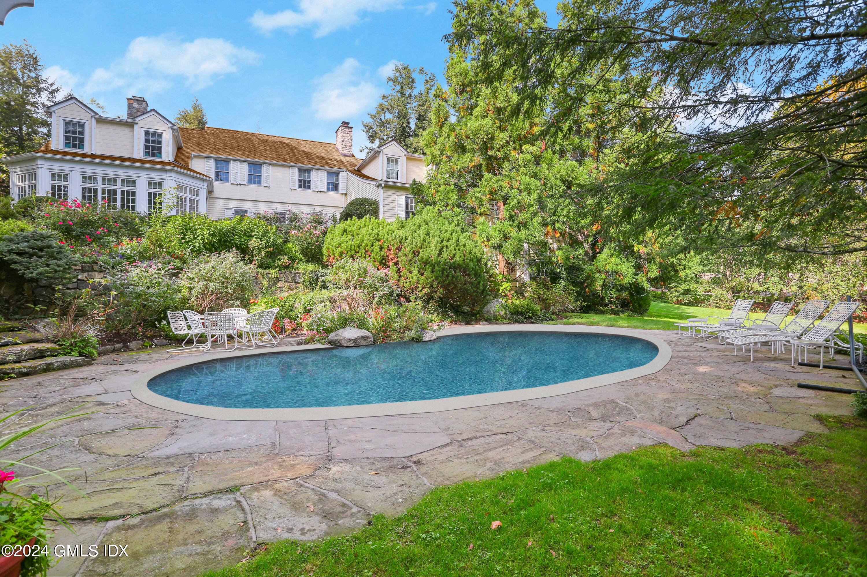 100 Pecksland Road Greenwich, CT 06831 - Photo 31 of 36 Pool View to House