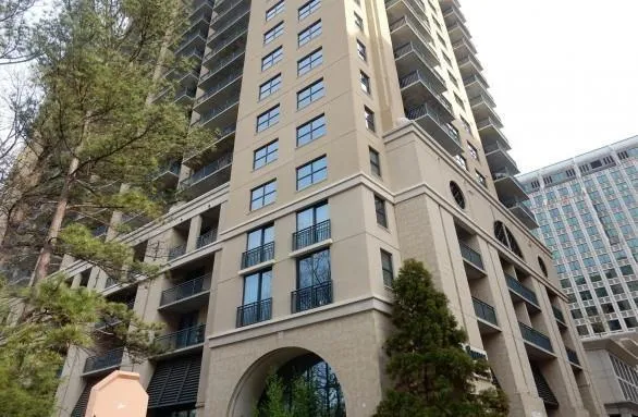 a front view of a building