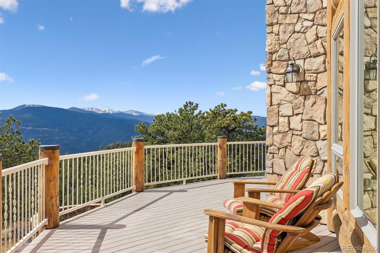401 Raptor Point Golden, CO 80403 - Photo 7 of 48 a view of a balcony with wooden floor and outdoor seating