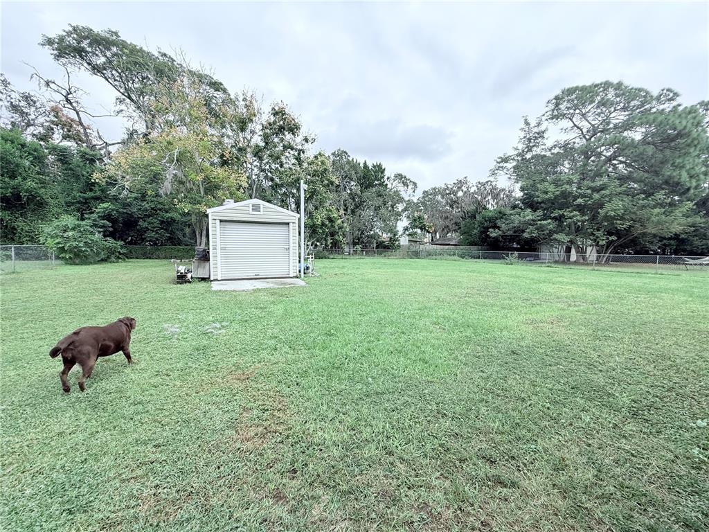 9733 Dick Street Hudson, FL 34669 - Photo 13 of 40 a backyard of a house with table and chairs
