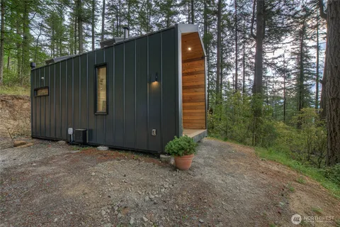 a backyard of a house