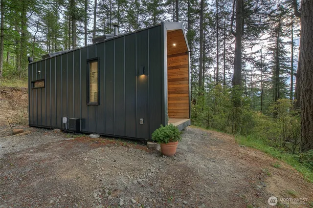 a backyard of a house