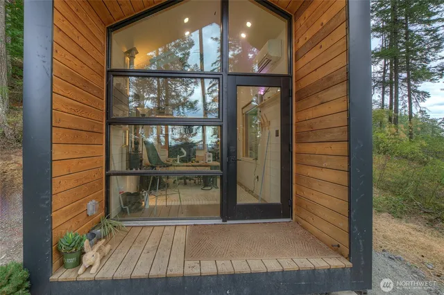 a view of outdoor space with seating area