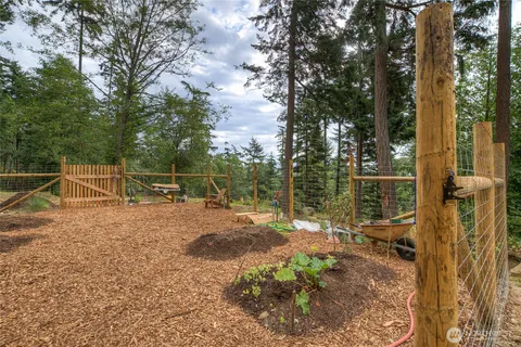 a view of a backyard