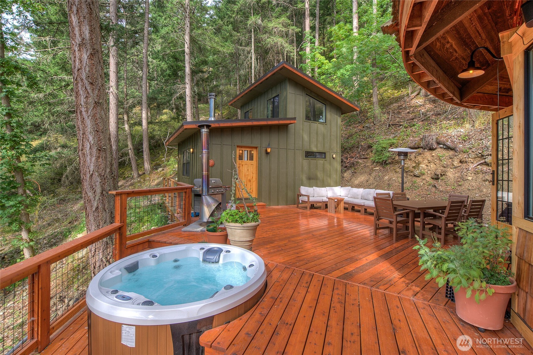 300 Pleasure Horse Road Orcas Island, WA 98245 - Photo 4 of 31 a balcony with furniture and wooden floor