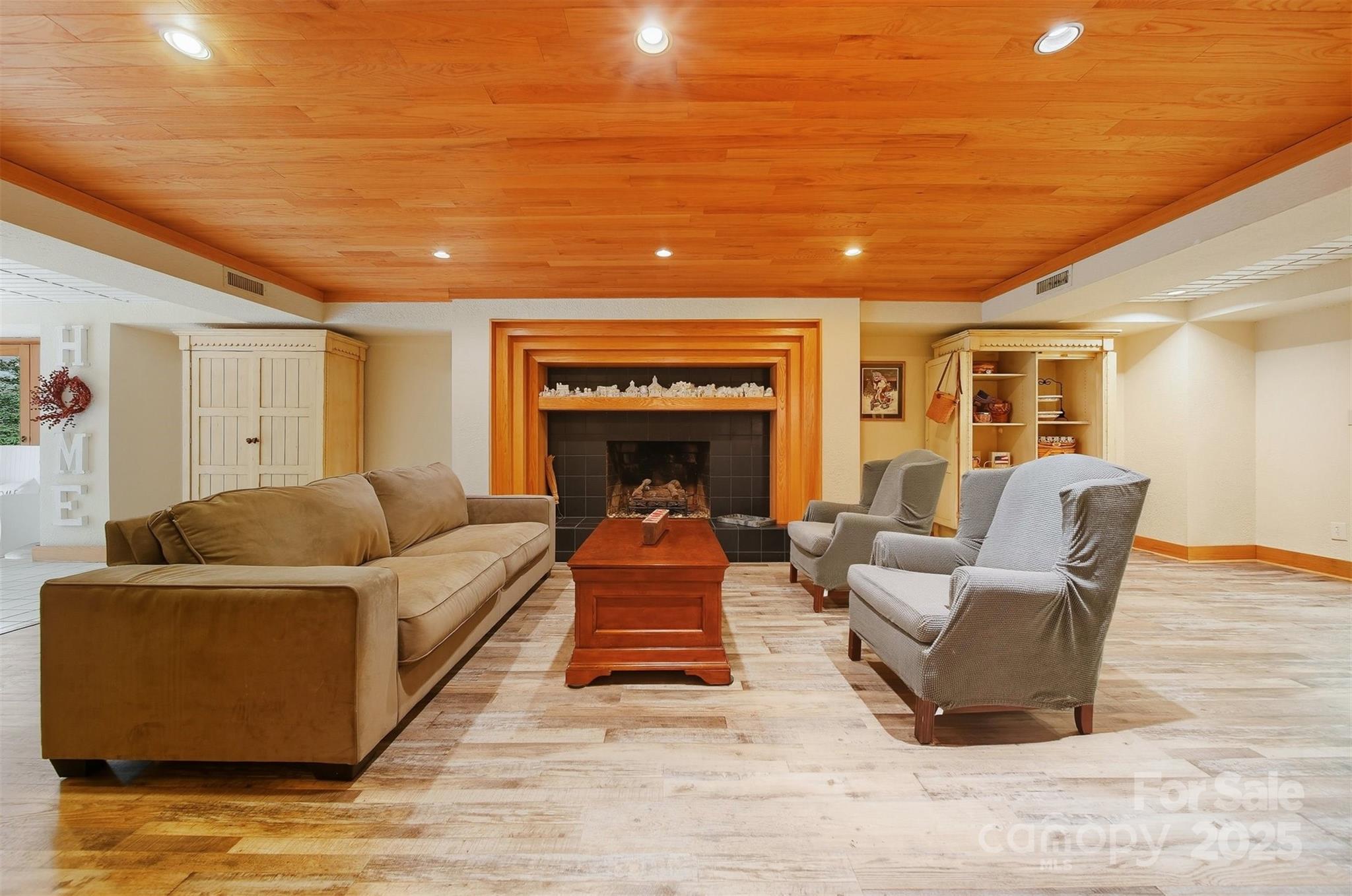 507 6th Avenue Northeast Conover, NC 28613 - Photo 32 of 48 a living room with furniture and a fireplace